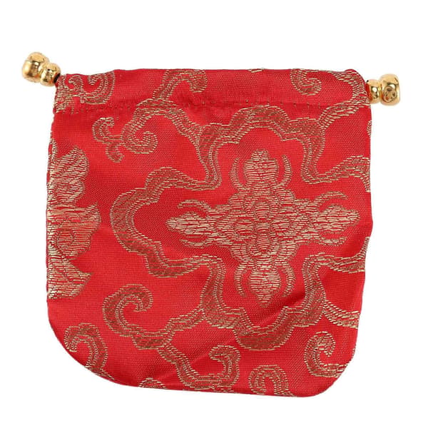 24 pcs Silk Brocade Jewelry Pouch, Drawstring Coin Purse, Gift Bag Value Set