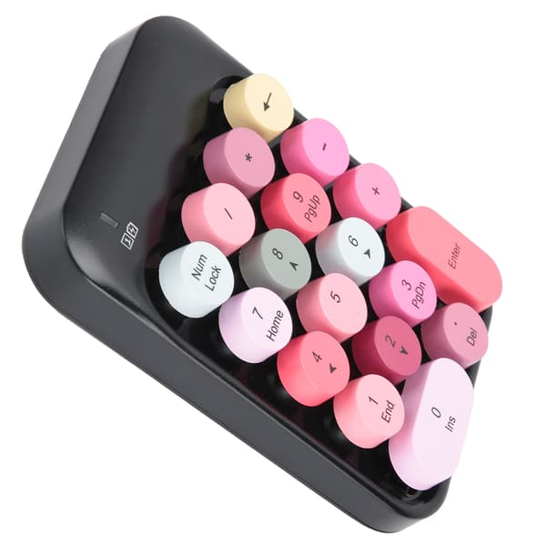 AJAZZ Wireless Numeric Keypad Chocolate Keys for Gaming Direction Change AK18 2.4G Black