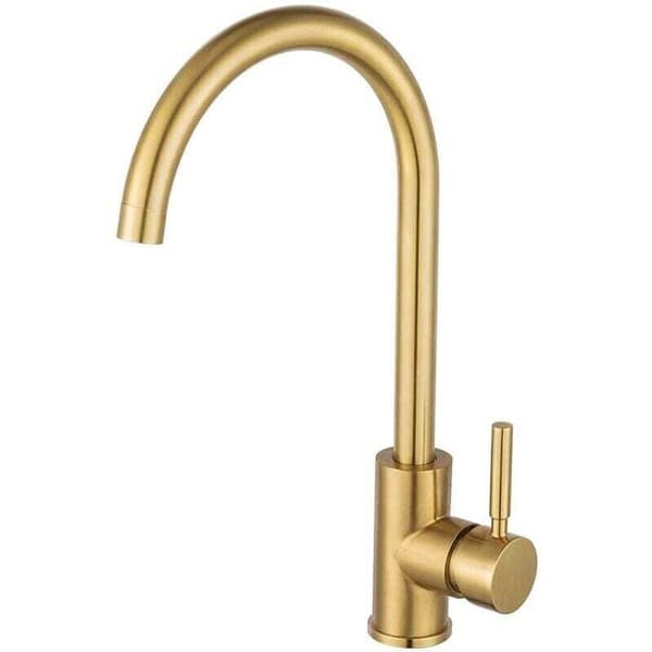 Gold Stainless Steel Kitchen Faucet with High Spout, Kitchen Tap