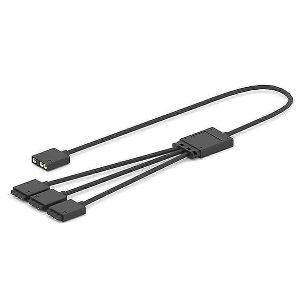 Argb 5v 3-pin Forlængerkabel Adapter 30cm 1 Til 3 Rgb Led Splitter Kabel Hub