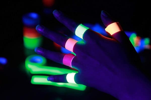 Fluorescerende Stoff/Neon Gaffatape, Super Lys For Glow Party Tilbehør