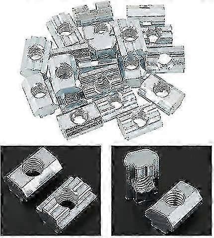 20 st Standard glidmutter för aluminiumprofiltillbehör (T-mutter typ 40 M8)
