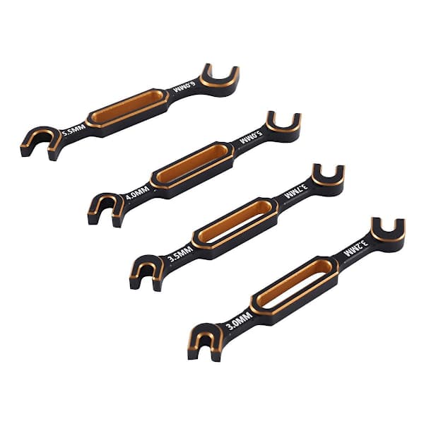 [PL】4 stk Nøkkel 3/3,2/3,5/3,7/4/5/5,5/6mm Strammeskrue Mutterkuleendeleddfjerner Universalverktøy for RC C
