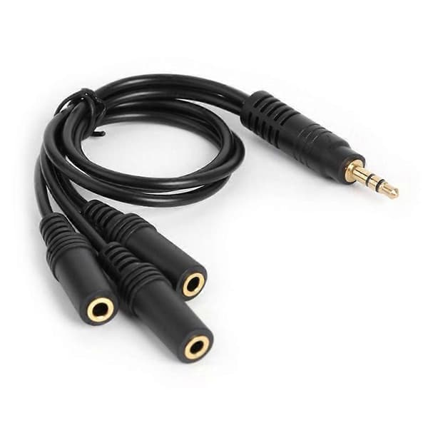 Bærbar PVC Forgyldt 3,5 mm Stereo Hun 3-polet Jack til 3 Hun Stik