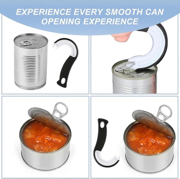 Ring Pull Can Opener, Easy Can Openers - Protects Nails & Comfortable for Seniors with Joint Pain or Arthritis