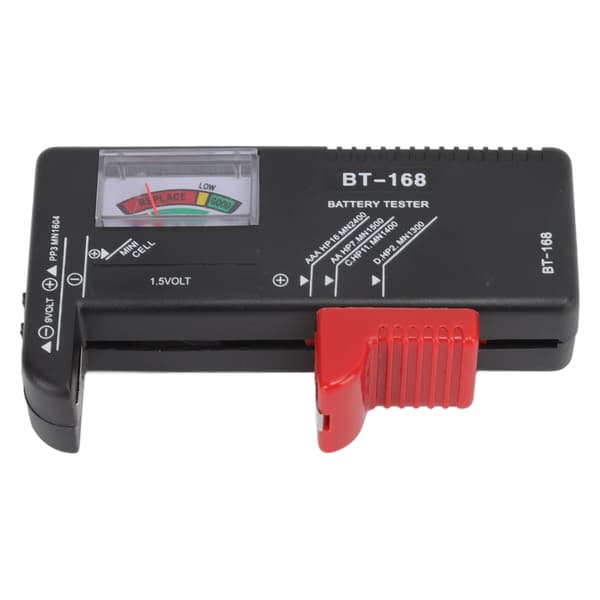 Battery Tester High Accuracy Portable Size Easy Operation Time Saving Battery Checker for AA AAA D C 9V 1.5V Button Cell