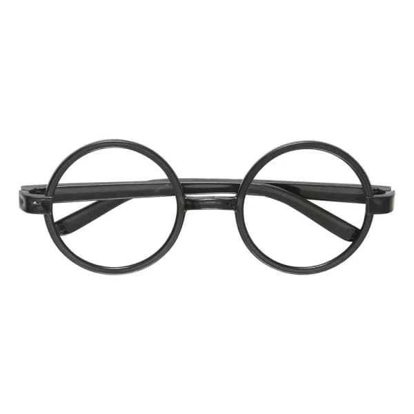 Halloween mustat pyöreät kehykset Harry Potter -lasit ilman linssejä