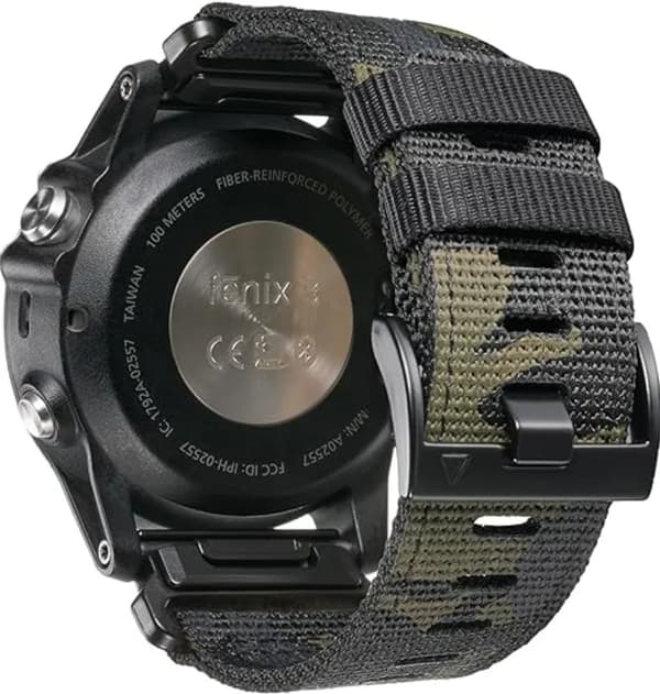 22 26mm Military Nylon Strap For GARMIN FENIX7 7X PRO 6 6X Soft Durable Strap Body For 965 Instinct Replacement Strap Khaki khaki khaki
