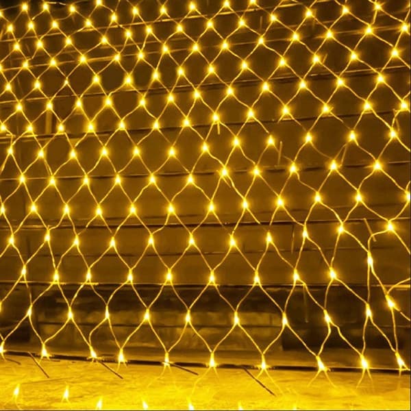 3M x 2M Net Lys Udendørs Jule Net Lys til Buske Plug-in, 200LED Julehavelys Vandtætte (Kold Hvid)