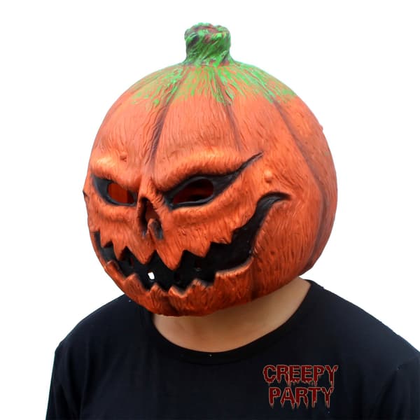 Lyxiga Halloween-maskeraddräkter Pumpahuvudmask (Pumpa)