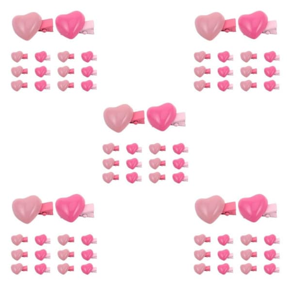 24 søte hårspenner for jenter Valentinsdag-tilbehør 5x 5x 5x