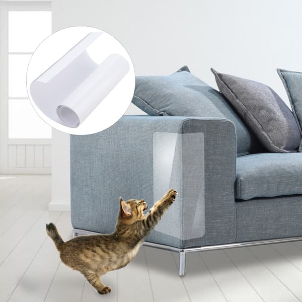 2pcs Sofa Protective Cat Anti-scratch Sticker Protective Furniture Scratch Guard Mat (L)_tfrf