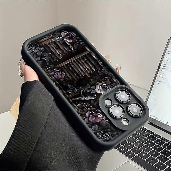 Mobilskall for iPhone 16 Pro, glanset og fallsikkert hybridskall med doble lag