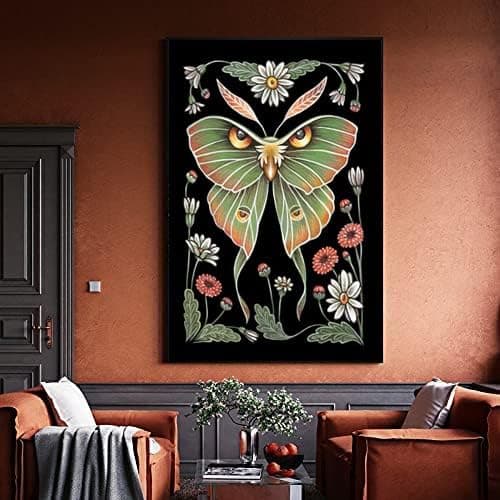 Diamantmalingssett for voksne, 5D Luna Moth Diamantmaling Fu