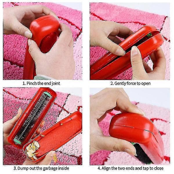 Carpet Bed Dust Brush Table Crumb Sweep Clothes Pet Hair Lint Cleaner Picker Lint Roller-4