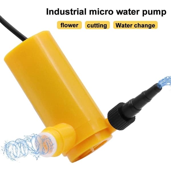 12V Mini Dränkbar Vattenpump USA Strömadapter Maximal Lyfthöjd 10M För Vattenborrning, Marmorskärning, Spårfräsning Stort Flöde