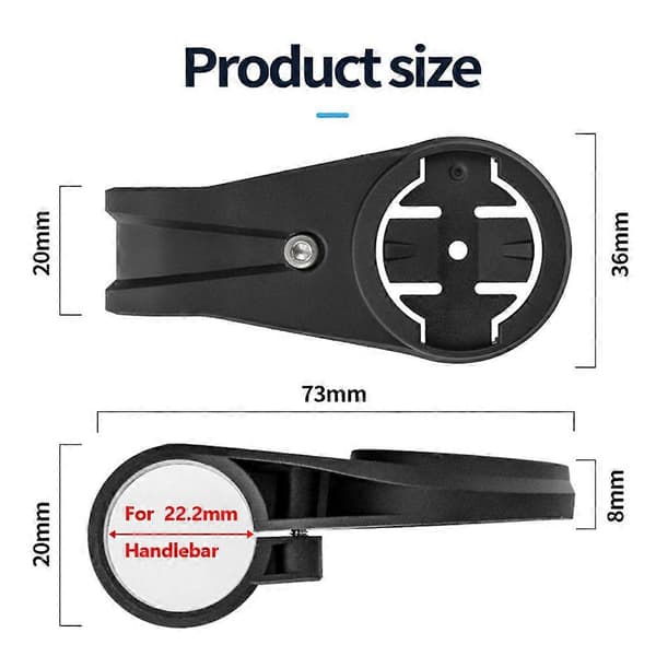 Sykkelcomputerfeste Kameraholder 22,2 mm TT Styre Computerholder for Kamerafeste