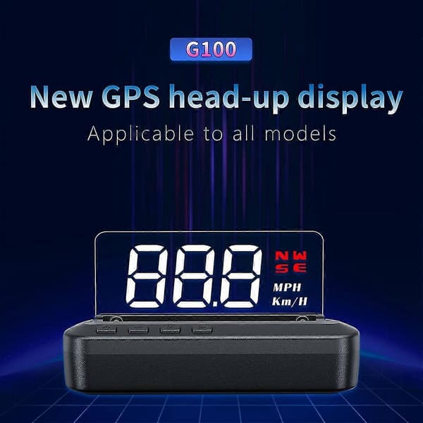 Bil GPS Hud Display Hastighedsmåler Forrude Projekt Head Up Display Biltilbehør Til