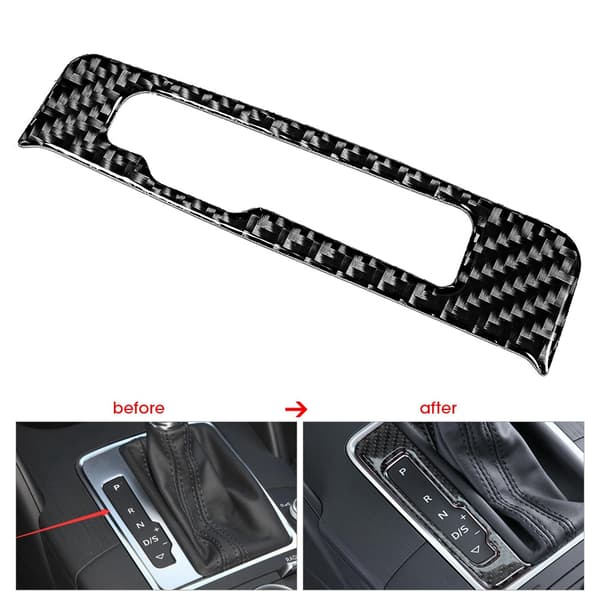 Gear Panel Frame Trim Carbon Fiber Decor Sticker Fits for Audi A3 8V 2014-2019
