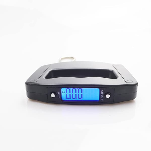 Electronic Luggage Scale, Digital Luggage Scale with Hook - 50kg Backlit LCD Display - Waterproof Bag