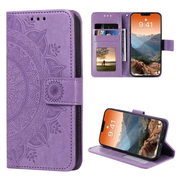 iPhone 12 / 12 Pro - Mandala-deksel - Lilla Lilla Lilla Purple Lila