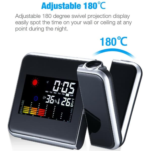 LCD Alarm Clock Radio Controlled Clock LED Radio Controlled Alarm Clock Snooze Alarm Table Clock with Projection