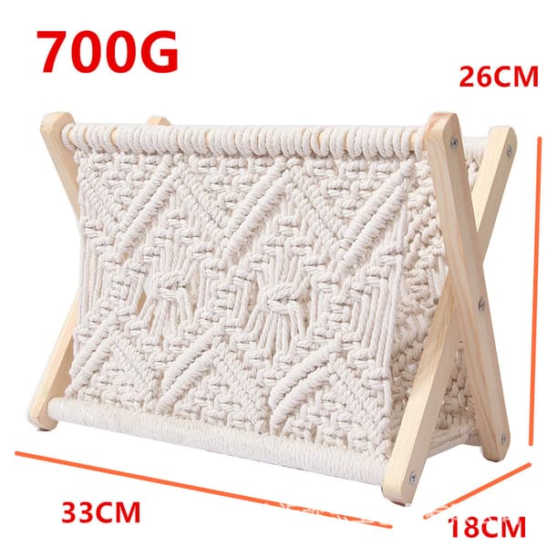 Macrame-lehtiteline Boho-lehtiteline Itsenäinen säilytys Ba