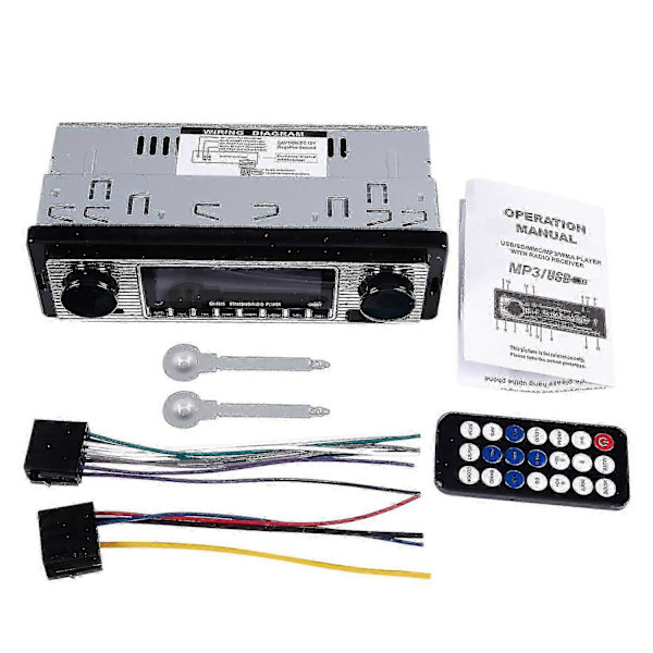 Vintage-autoradio Bluetooth-stereo MP3-toiminnolla