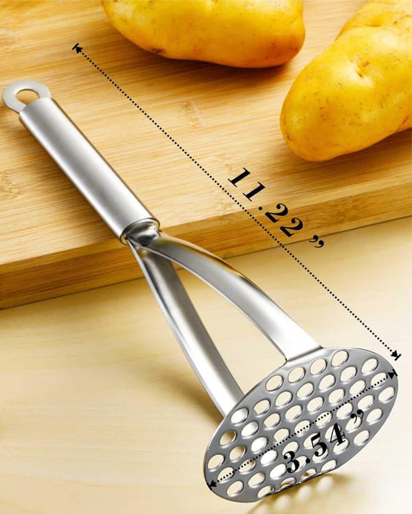 Kartoffelmoser i rustfrit stål, robust med holdbar G