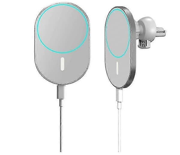 Magnetisk trådløs biloplader, 15W Qi hurtigopladende mobilholder til bil