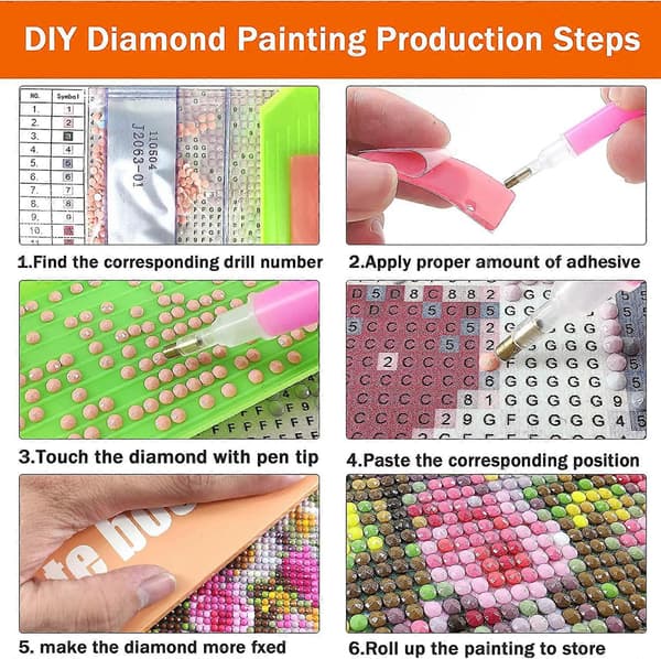 Gør-det-selv 5D Diamantmaleri Kit - Hylende Måneulv, Krystal Rhinestone Broderi Billeder Kunst Mal efter Nummer Kit Diamantmaleri Kit til Gave Hjem