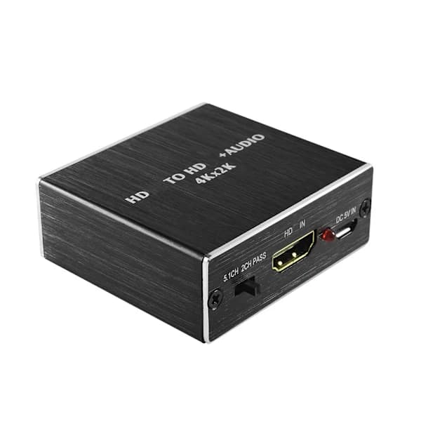 til HDMI Audio Extractor Splitter 4Kx2K/3D til HDMI Audio Splitter Stereo med strøm til HDMI Audio Adapter til HD