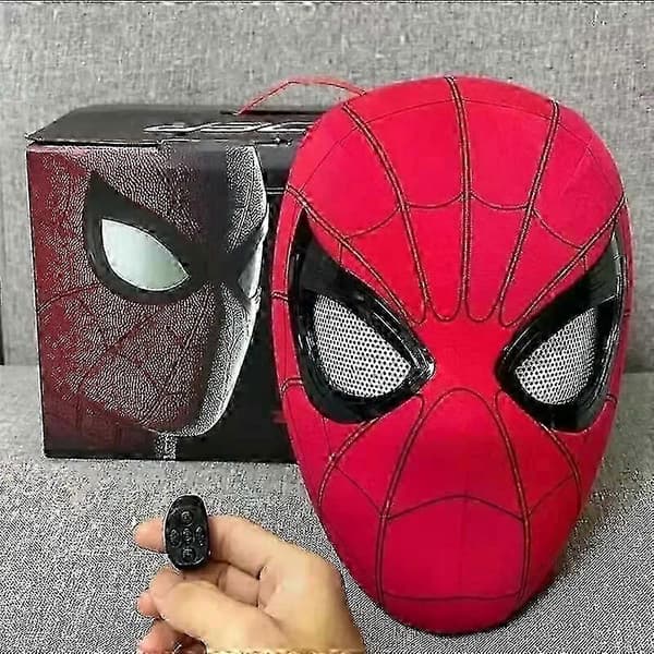 SWMarvel Miles Spiderman elektronisk mask med rörliga ögon, fjärrkontroll för cosplay och presenter för vuxna elektrisk version A Elektrisk version A