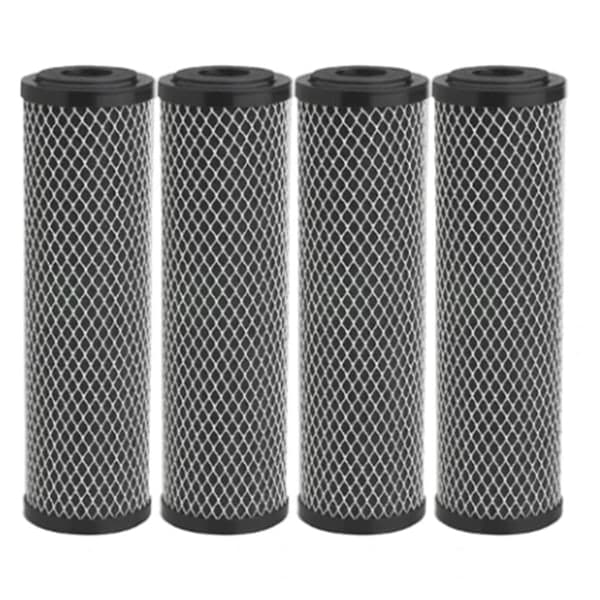 4-pak kulvandfilter 10 tommer standard helhus kul sediment og smag & lugt erstatningsfilter