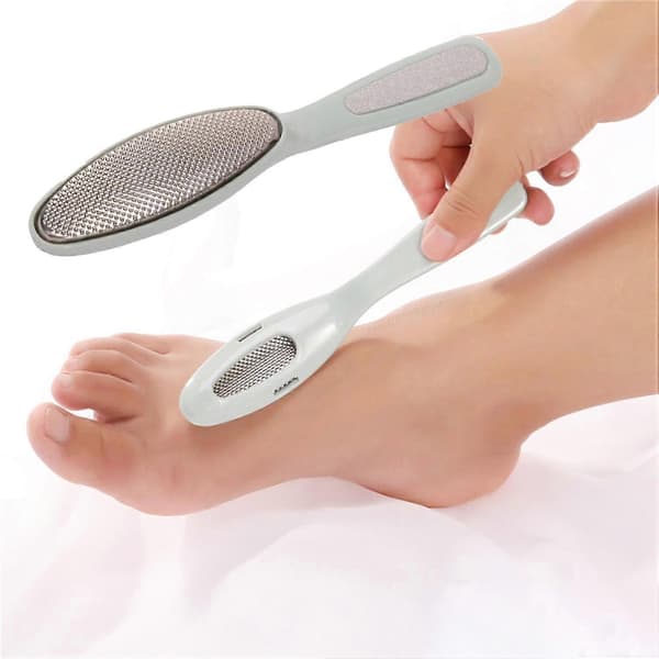 Fornnerg Foot File Double-Sided Sharp Stainless Steel Dead Skin Foot Rasp for Home Light Blue. Light Blue.
