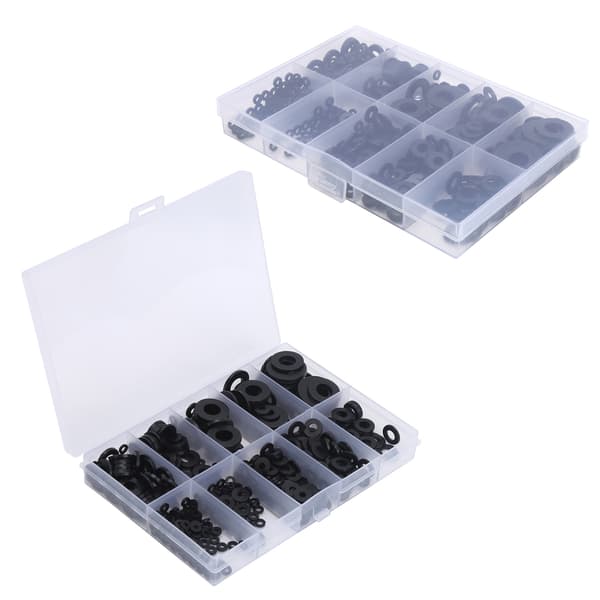 500 Pcs Nylon Washers Black Gaskets Set Industrial Accessories M2 M2.5 M3 M4 M5 M6 M8 M10