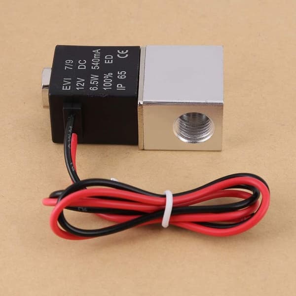 Magnetventil, 12V DC 1/4  \"2-veis normalt lukket 1,2MPa pneumatisk KLB
