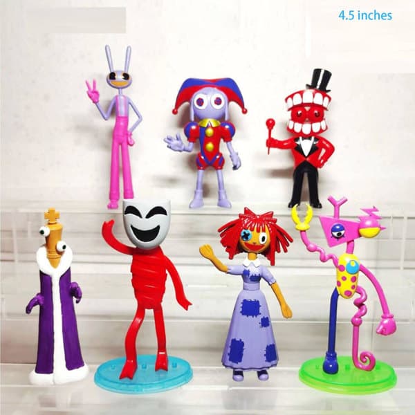 Fantastiske digitale sirkus-actionfigurer Unikt design simuleringsminiatyrer for barn gutter jenter bursdagsgaver 7 stk 7pcs