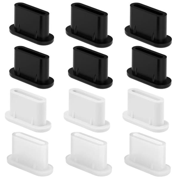 USB C-12 støvbeskyttere, standard, silikone, passer til Samsung iPhone 15 16 XPLORA, beskyttelse til telefon og tablet
