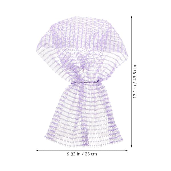 Lilla net hårnet med rhinsten til kvinder universel pasform af polyester letvægts til rene musikfestivaler og diskobegivenheder -