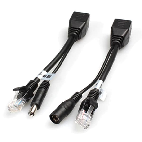 10pcs (5 pairs) PoE Splitter PoE Cable Adapter Shielded 5v 12v 24v 48v Power Supply Cable 5.5x2.1