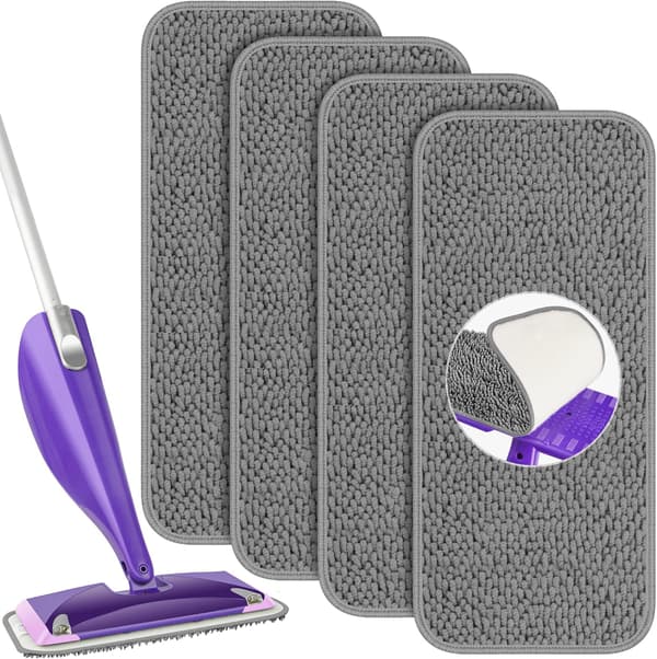 Gjenbrukbare moppputer kompatible med Swiffer Wet Jet Mopp - Våte puter påfyll Våte tørre moppkluter Mikrofiber moppputer erstatning