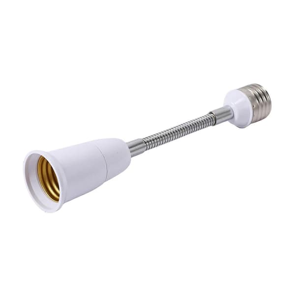 LED-lampeholder, fleksibel adapter, E27 til E27, 20 cm lang, fleksibel forlængelse