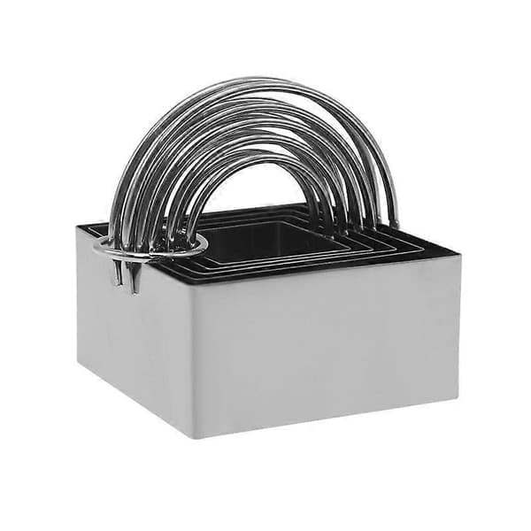 Square Cookie Cutter Set, Stainless Steel Cookie Cutters with Handle, Professional Baking Tools, Gift Box (square) (FMY)