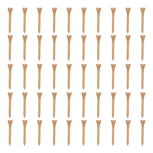 50 pcs Golf Tees Professional Durable Wooden Replacement Golf Tees for Golf Accessories 54mm/2.13in