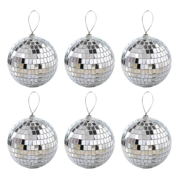 6/12x 2/3/4/6cm Disco Spejlkugle DJ-Lys Sølv Dansefest Scenelys Aften Sølv 4CM Silver 4CM