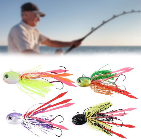Fiskedrag med 3D-øjne, blyhoved, kunstige lokkemidler, blød agn, trekrog