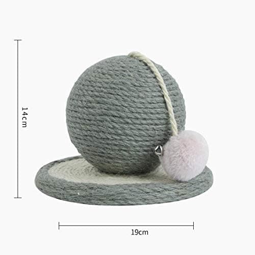 Kattklösbräda, bordsklösbräda med sisalbollar, interaktiv sisalkattleksak, med boll, rund, robust, kvarn (Bo