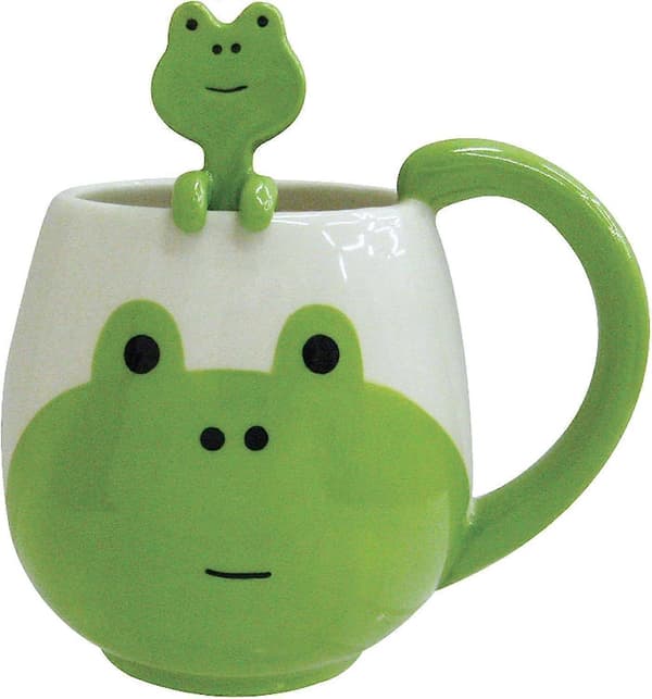 Funny Coffee Mug 414 ml Frog Coffee Mug with Spoon Funny Gift Mug Novelty Cup Ceramic Mug Gift