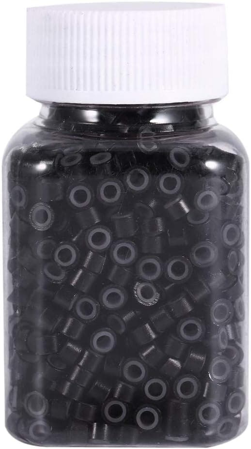 Hårforlengelsesringer, 4MM Silikonforede Hårforlengelseslenker